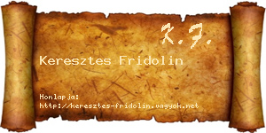 Keresztes Fridolin névjegykártya